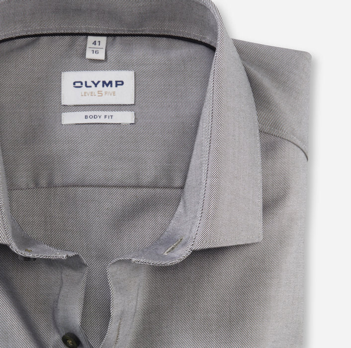 ΓΚΡΙ ΠΟΥΚΑΜΙΣΟ OLYMP LEVEL 5 - BODY FIT (2114/44/47)