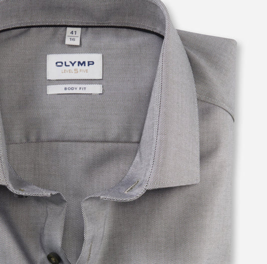 ΓΚΡΙ ΠΟΥΚΑΜΙΣΟ OLYMP LEVEL 5 - BODY FIT (2114/44/47)