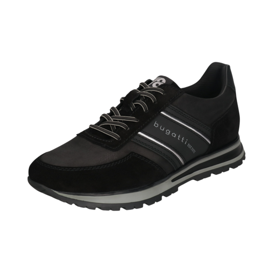 ΜΑΥΡΟ ΔΕΡΜΑΤΙΝΟ SNEAKER BUGATTI (331-AG806-1432-1010 black)
