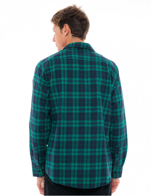 ΠΡΑΣΙΝΟ ΚΑΡΟ ΦΑΝΕΛΕΝΙΟ ΠΟΥΚΑΜΙΣΟ BISTON (48-203-006/green check)