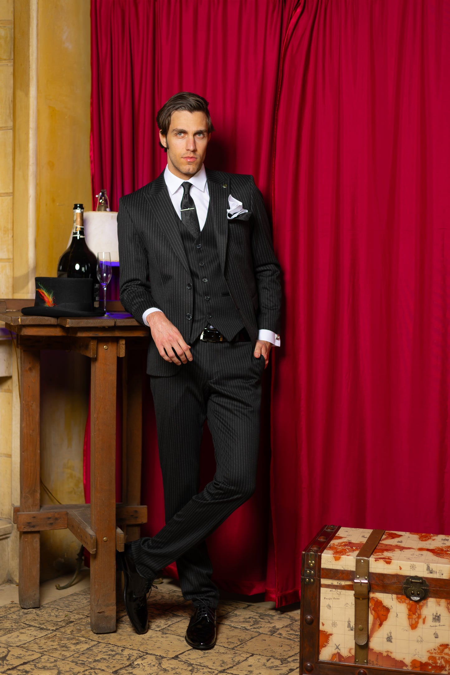 ΜΑΥΡΟ ΡΙΓΕ ΚΟΣΤΟΥΜΙ MASSIMO (00733)