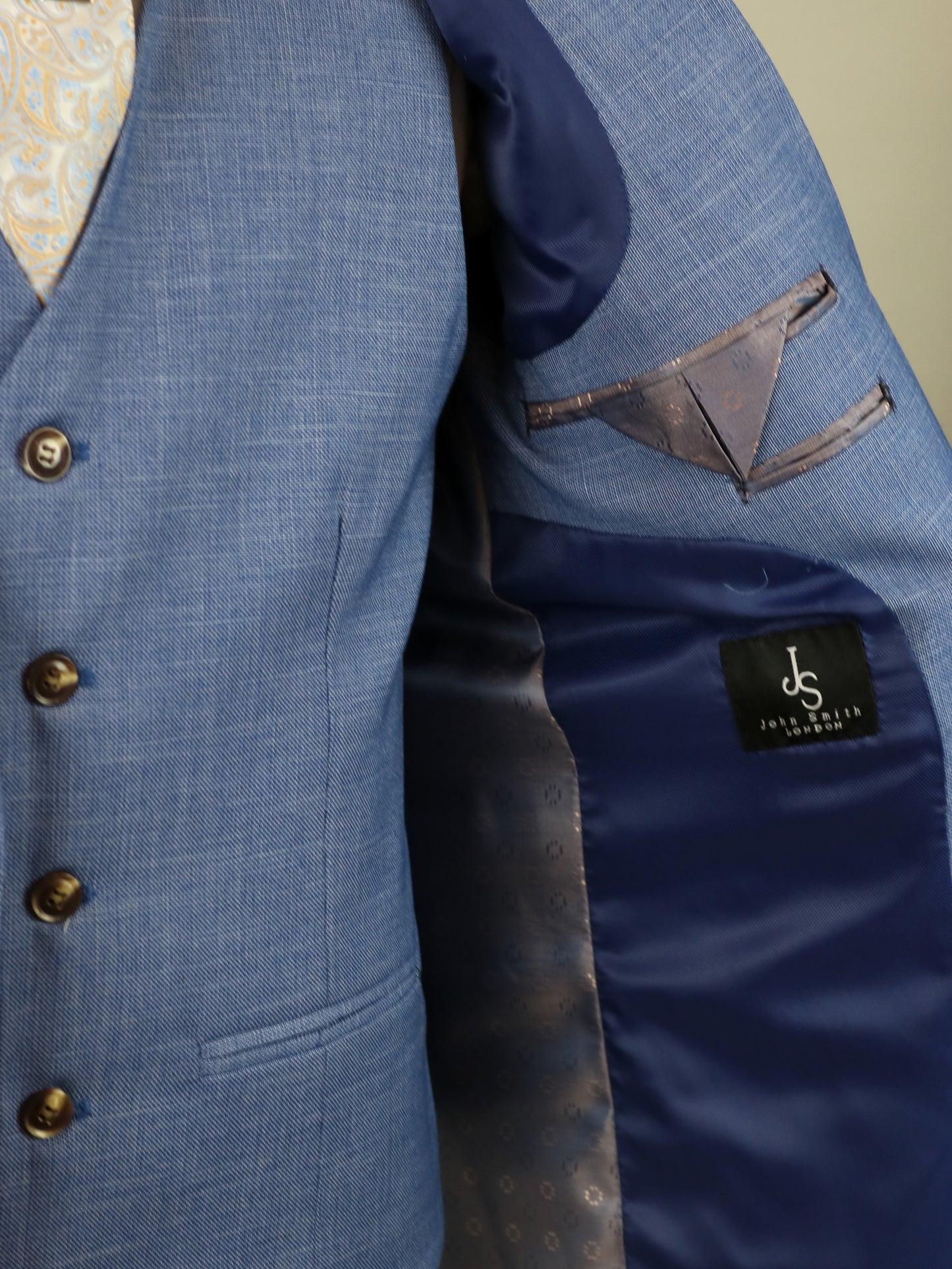 ΠΡΟΣΦΟΡΑ 3-PIECE ΓΑΛΑΖΙΟ ΚΟΣΤΟΥΜΙ JOHN SMITH SLIM FIT (30288/27/sky blue)