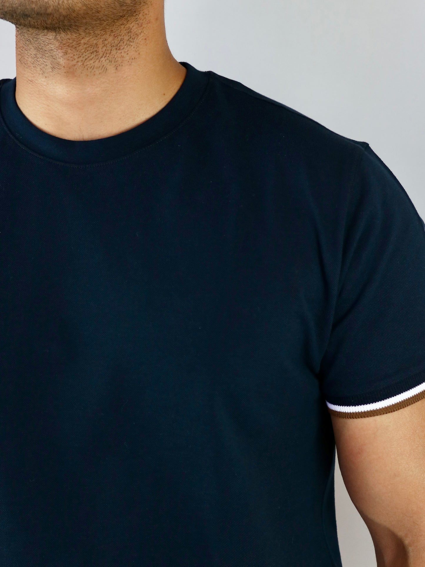 ΜΟΝΟΧΡΩΜΟ NAVY ΠΙΚΕ T-SHIRT MAKIS TSELIOS (B.1119.1)
