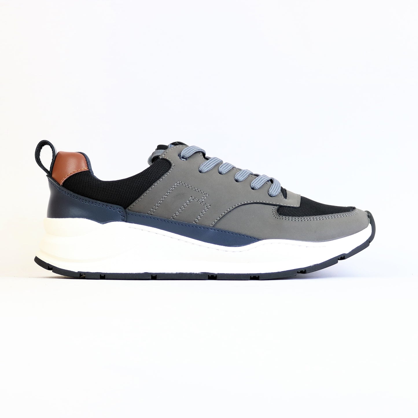 ΠΡΟΣΦΟΡΑ GREY-BLACK ΔΕΡΜΑΤΙΝΟ SNEAKER GREEN STEP (RS20231-1)