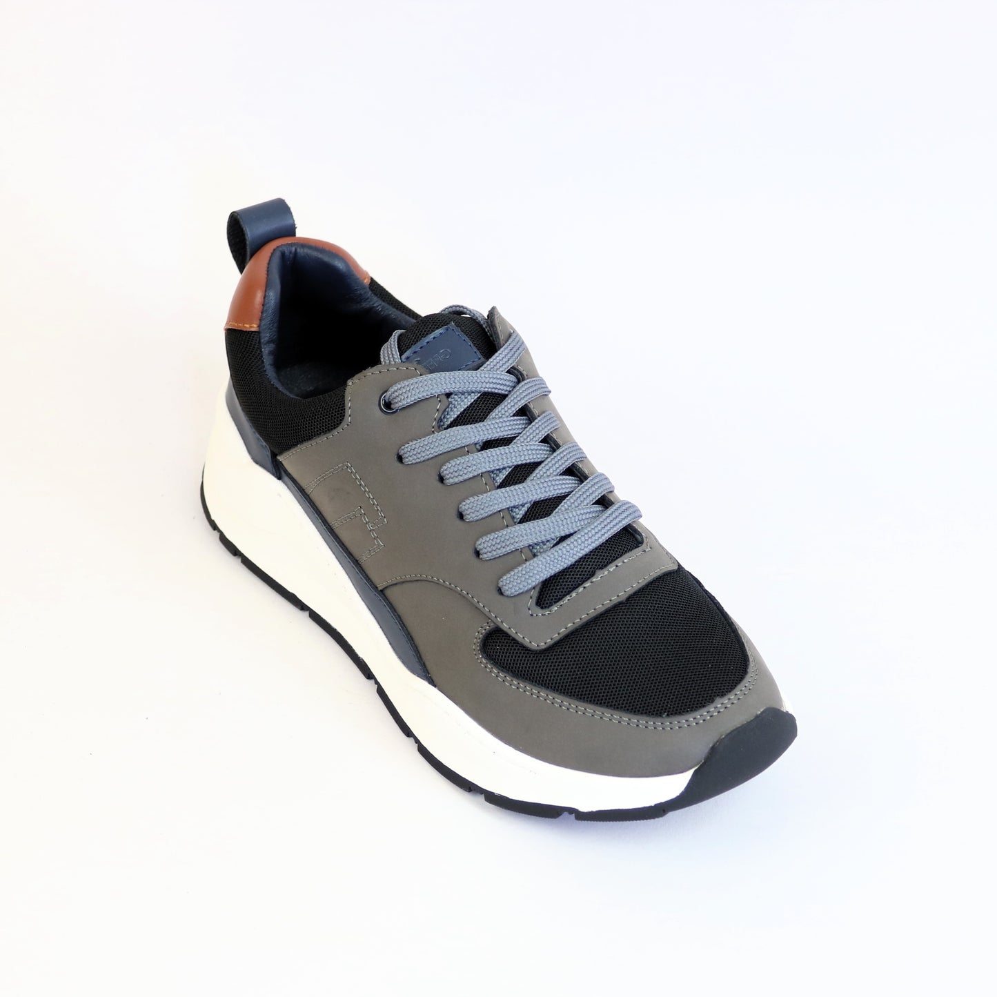 ΠΡΟΣΦΟΡΑ GREY-BLACK ΔΕΡΜΑΤΙΝΟ SNEAKER GREEN STEP (RS20231-1)