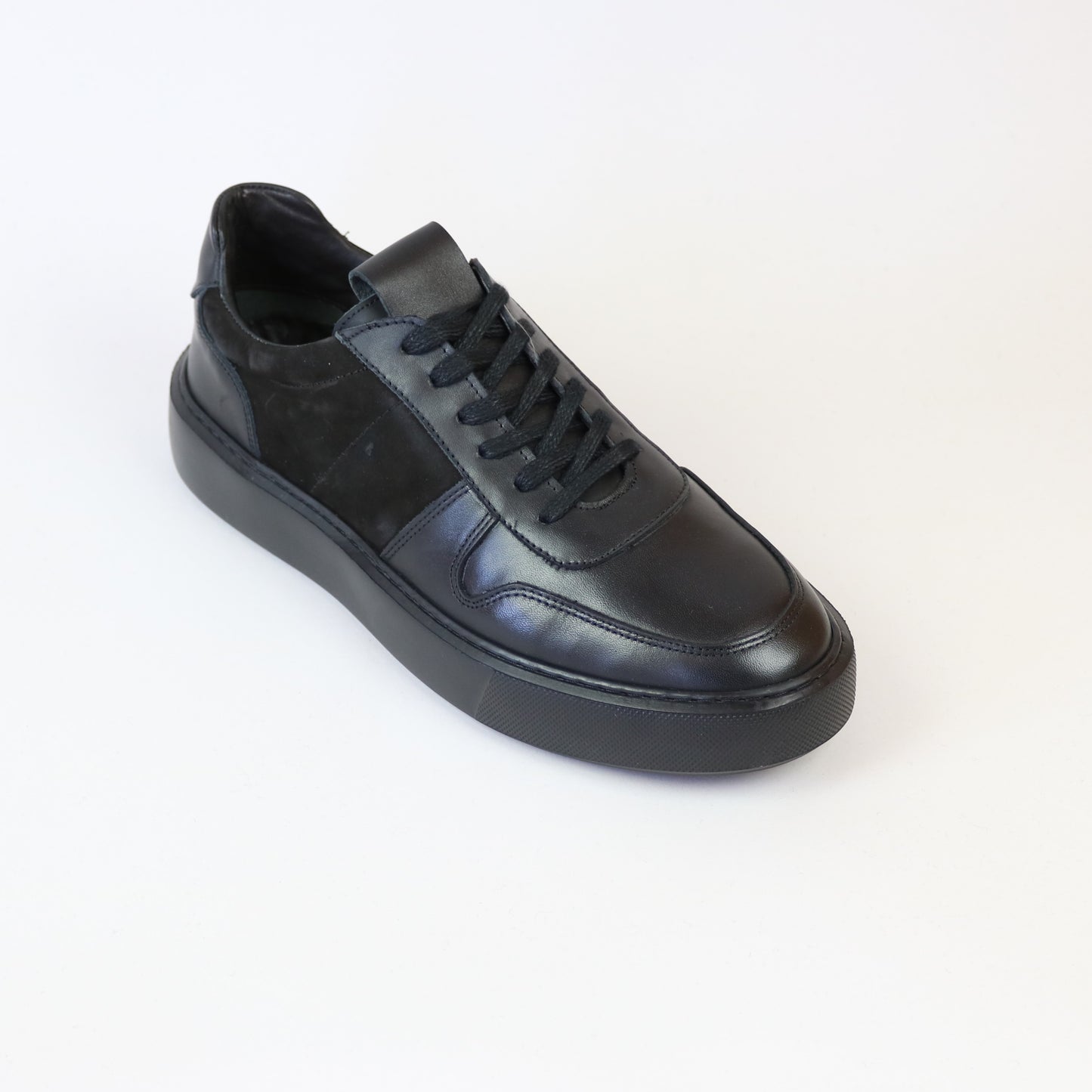 ΜΑΥΡΟ ΔΕΡΜΑΤΙΝΟ SNEAKER GIACOMO CARLO (900-9 BLACK)