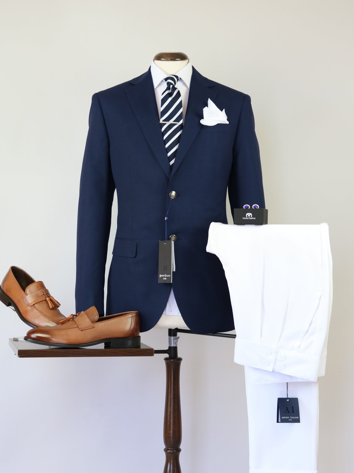 ΜΠΛΕ ΣΚΟΥΡΟ BLAZER ARTISTI ITALIANI ΣΕ ΚΑΝΟΝΙΚΗ ΓΡΑΜΜΗ (AI13626/1)