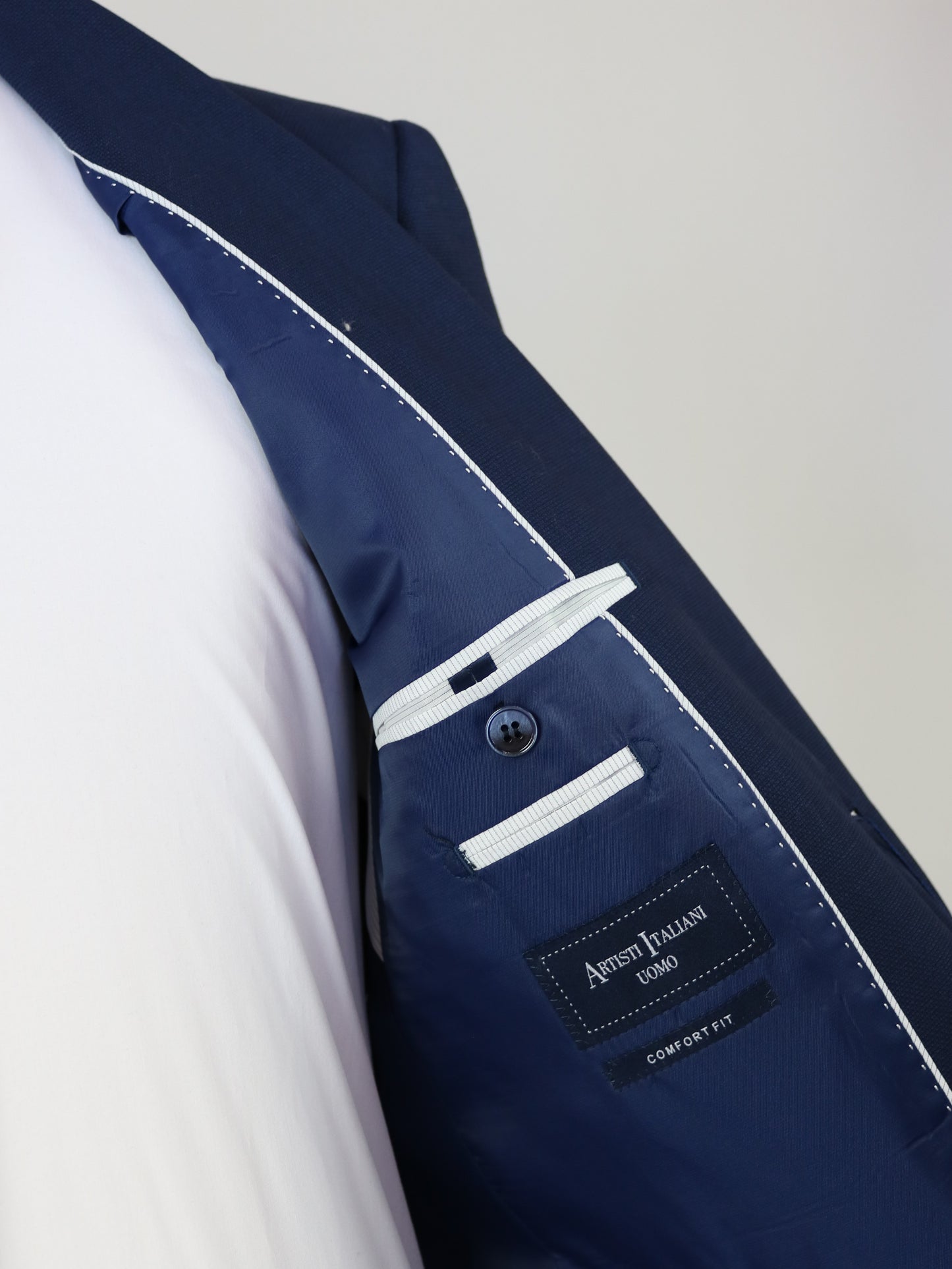 ΜΠΛΕ ΣΚΟΥΡΟ BLAZER ARTISTI ITALIANI ΣΕ ΚΑΝΟΝΙΚΗ ΓΡΑΜΜΗ (AI13626/1)