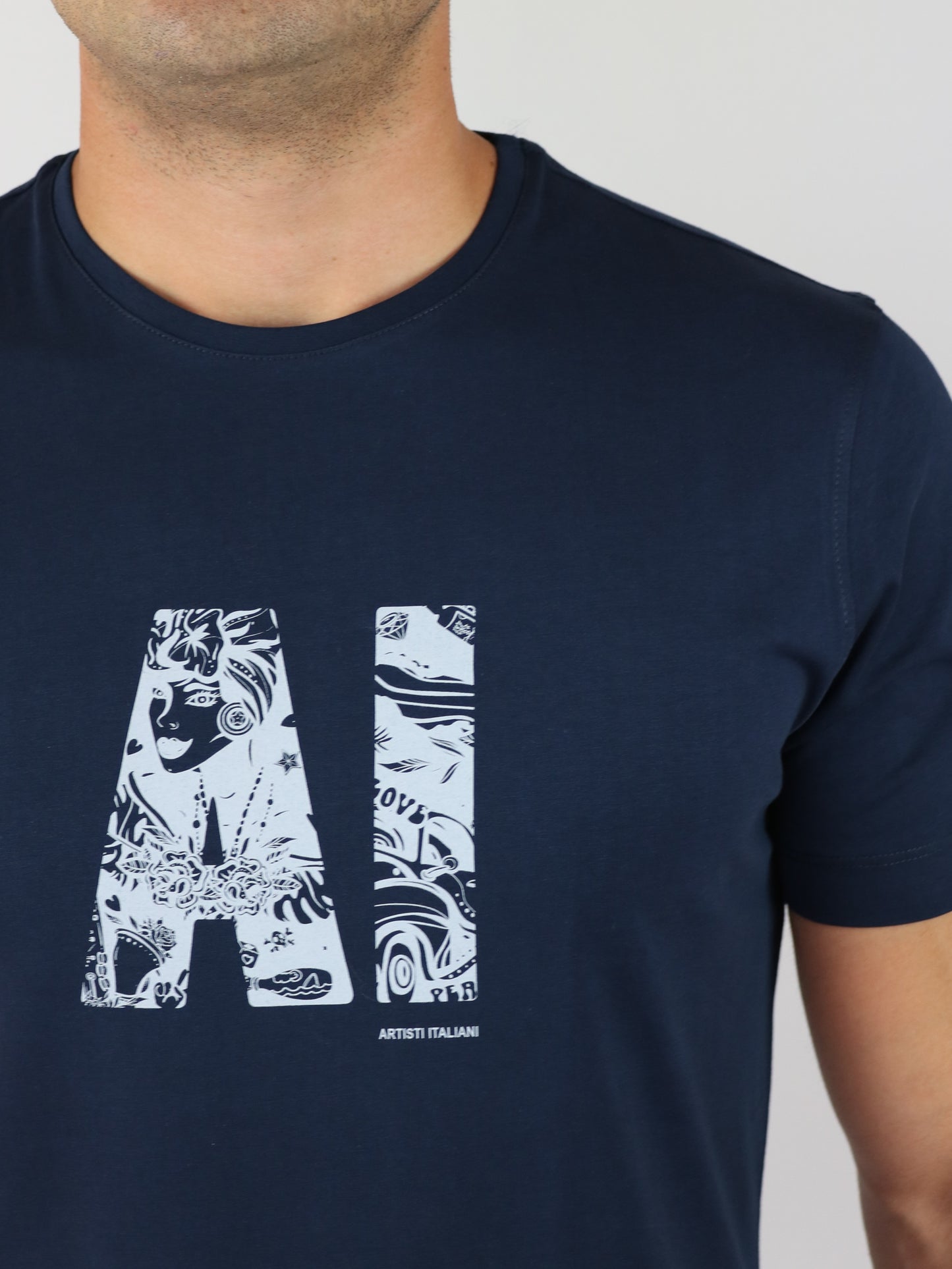NAVY T-SHIRT ARTISTI ITALIANI (AI19333/8)