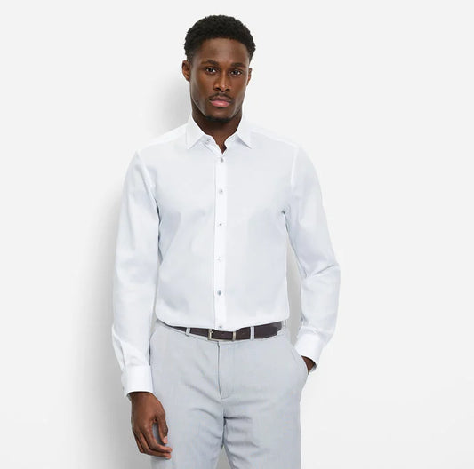 ΛΕΥΚΟ ΑΝΑΓΛΥΦΟ ΠΟΥΚΑΜΙΣΟ OLYMP SLIM FIT (2022/14/00)