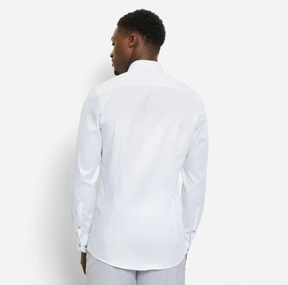 ΛΕΥΚΟ ΑΝΑΓΛΥΦΟ ΠΟΥΚΑΜΙΣΟ OLYMP SLIM FIT (2022/14/00)