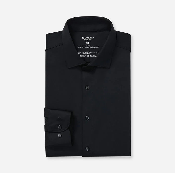 ΜΑΥΡΟ ΕΛΑΣΤΙΚΟ ΠΟΥΚΑΜΙΣΟ OLYMP SLIM FIT (2002/84/68)