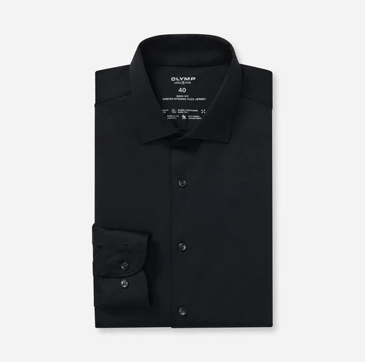 ΜΑΥΡΟ ΕΛΑΣΤΙΚΟ ΠΟΥΚΑΜΙΣΟ OLYMP SLIM FIT (2002/84/68)