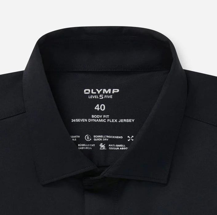 ΜΑΥΡΟ ΕΛΑΣΤΙΚΟ ΠΟΥΚΑΜΙΣΟ OLYMP SLIM FIT (2002/84/68)