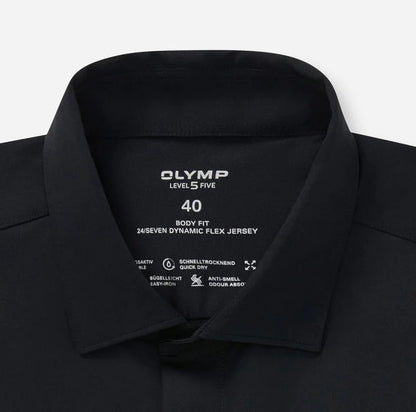 ΜΑΥΡΟ ΕΛΑΣΤΙΚΟ ΠΟΥΚΑΜΙΣΟ OLYMP SLIM FIT (2002/84/68)