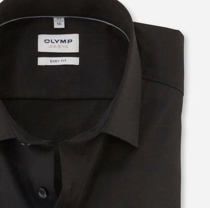 ΜΑΥΡΟ ΣΑΤΙΝΕ ΠΟΥΚΑΜΙΣΟ OLYMP SLIM FIT (2093/74/68)