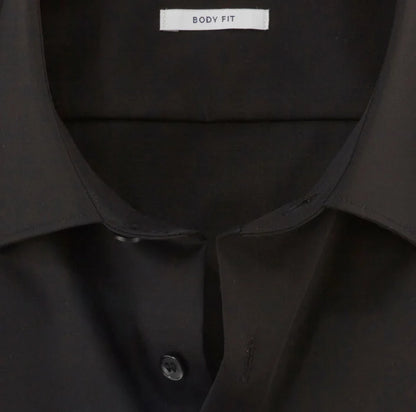 ΜΑΥΡΟ ΣΑΤΙΝΕ ΠΟΥΚΑΜΙΣΟ OLYMP SLIM FIT (2093/74/68)