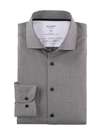 ΓΚΡΙ ΠΟΥΚΑΜΙΣΟ OLYMP LEVEL 5 - BODY FIT (2096/44/47)