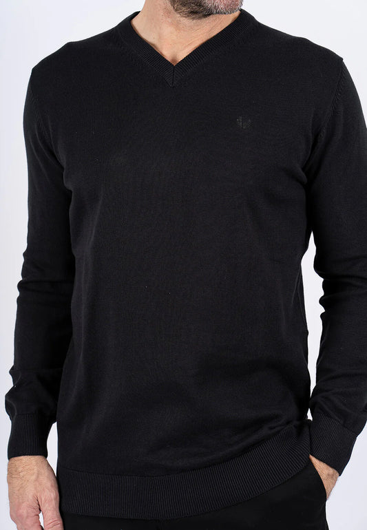 ΜΑΥΡΗ ΒΑΜΒΑΚΕΡΗ ΜΠΛΟΥΖΑ PRE END ΜΕ V-CUT (9070 jet black)