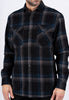 DARK NAVY ΚΑΡΟ OVERSHIRT PRE END ΣΕ ΚΑΝΟΝΙΚΗ ΓΡΑΜΜΗ (dixon check/7119 dark petrol)