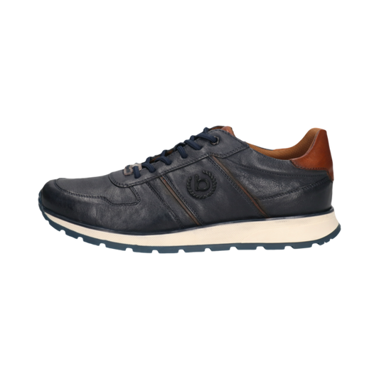 NAVY ΔΕΡΜΑΤΙΝΟ SNEAKER BUGATTI (331-APA03-4100-4100 dark blue)