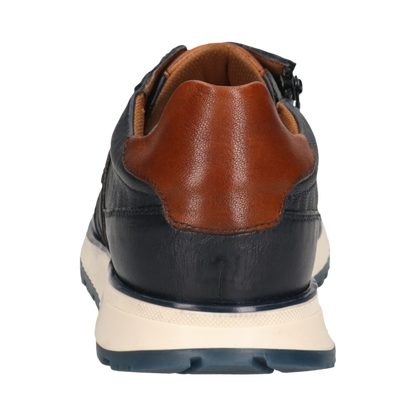 NAVY ΔΕΡΜΑΤΙΝΟ SNEAKER BUGATTI (331-APA03-4100-4100 dark blue)