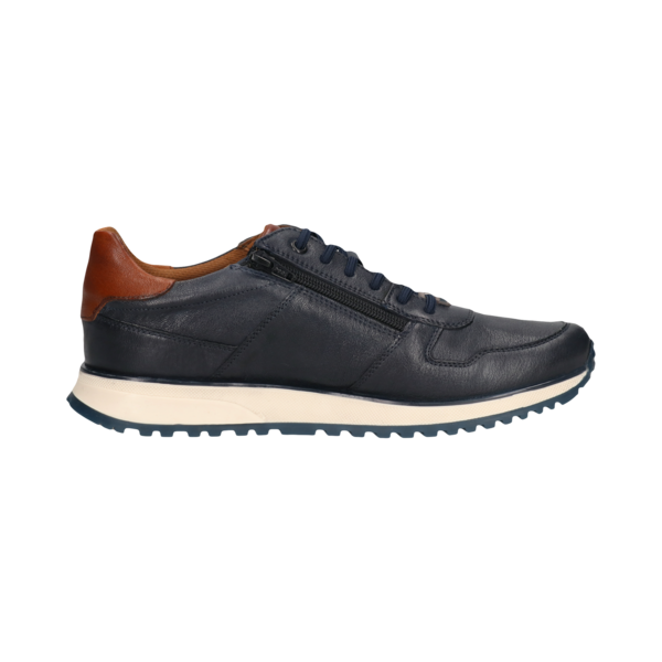 NAVY ΔΕΡΜΑΤΙΝΟ SNEAKER BUGATTI (331-APA03-4100-4100 dark blue)