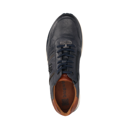 NAVY ΔΕΡΜΑΤΙΝΟ SNEAKER BUGATTI (331-APA03-4100-4100 dark blue)