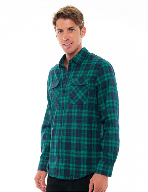 ΠΡΑΣΙΝΟ ΚΑΡΟ ΦΑΝΕΛΕΝΙΟ ΠΟΥΚΑΜΙΣΟ BISTON (48-203-006/green check)