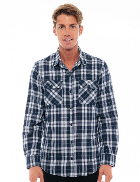 NAVY ΚΑΡΟ ΦΑΝΕΛΕΝΙΟ ΠΟΥΚΑΜΙΣΟ BISTON (48-203-006/navy check)