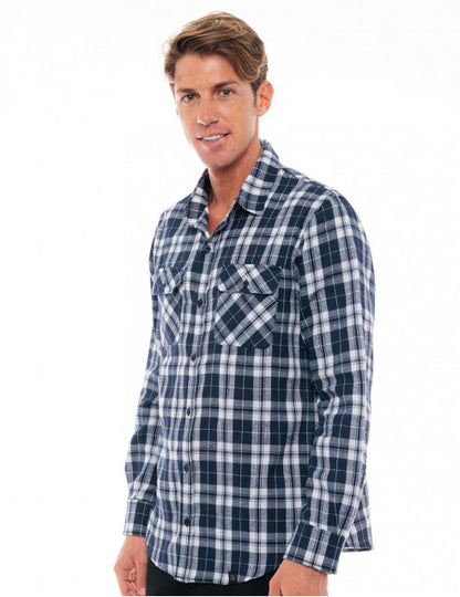 NAVY ΚΑΡΟ ΦΑΝΕΛΕΝΙΟ ΠΟΥΚΑΜΙΣΟ BISTON (48-203-006/navy check)