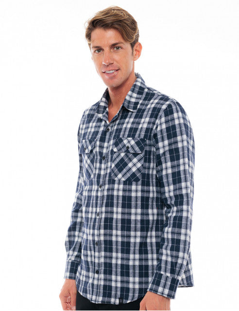 NAVY ΚΑΡΟ ΦΑΝΕΛΕΝΙΟ ΠΟΥΚΑΜΙΣΟ BISTON (48-203-006/navy check)