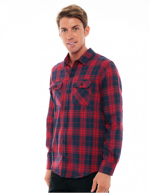 ΚΟΚΚΙΝΟ ΚΑΡΟ ΦΑΝΕΛΕΝΙΟ ΠΟΥΚΑΜΙΣΟ BISTON (48-203-006/red check)