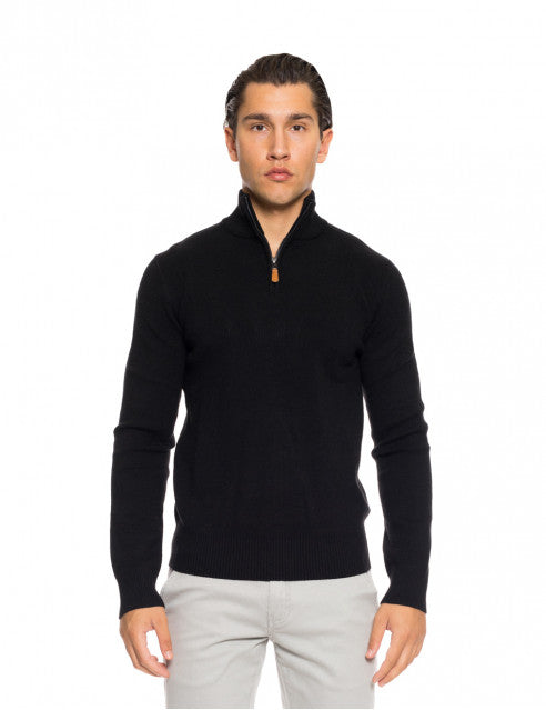 ΜΑΥΡΗ ΠΛΕΚΤΗ ΜΠΛΟΥΖΑ BISTON ΜΕ ZIP (52-206-004/black)
