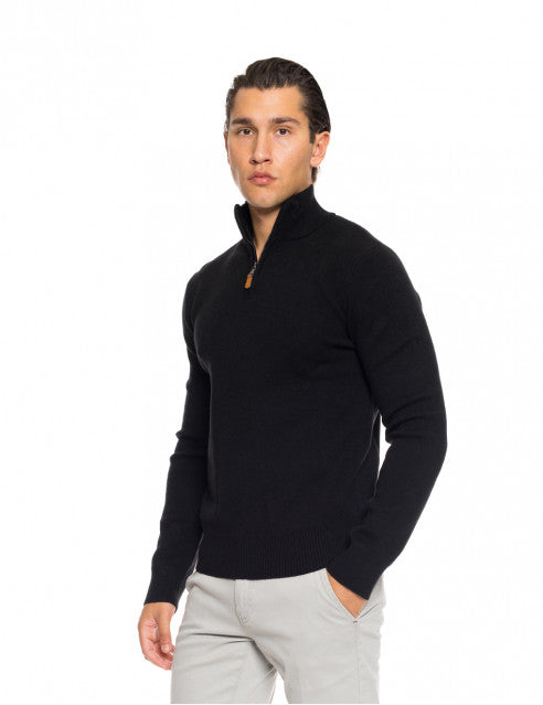 ΜΑΥΡΗ ΠΛΕΚΤΗ ΜΠΛΟΥΖΑ BISTON ΜΕ ZIP (52-206-004/black)