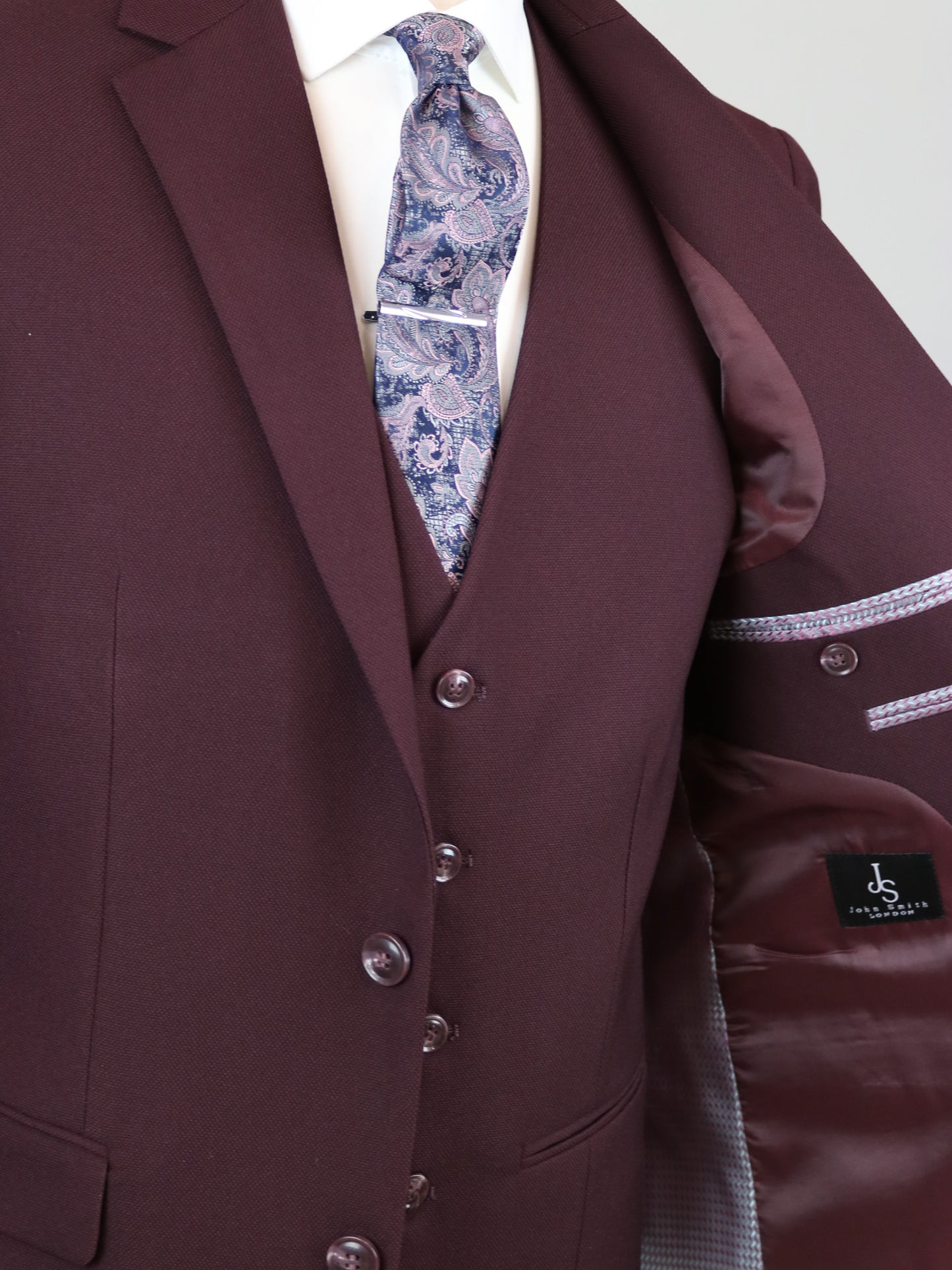3-PIECE ΜΠΟΡΝΤΟ ΚΟΣΤΟΥΜΙ JOHN SMITH (SS90745/30 BORDEAUX)