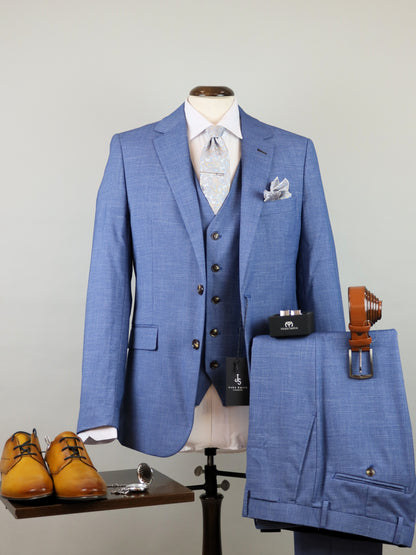 ΠΡΟΣΦΟΡΑ 3-PIECE ΓΑΛΑΖΙΟ ΚΟΣΤΟΥΜΙ JOHN SMITH SLIM FIT (30288/27/sky blue)