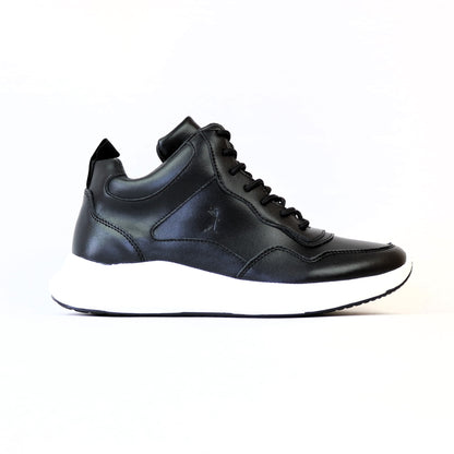 ΜΑΥΡΟ ΔΕΡΜΑΤΙΝΟ SNEAKER GREEN STEP (RS20222-3B)