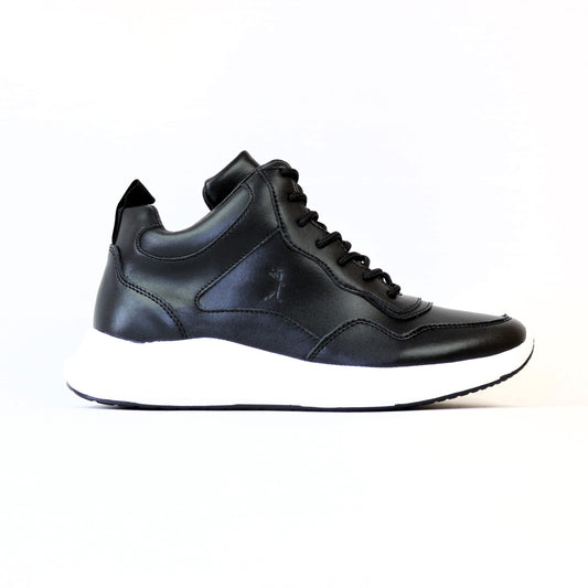 ΜΑΥΡΟ ΔΕΡΜΑΤΙΝΟ SNEAKER GREEN STEP (RS20222-3B)