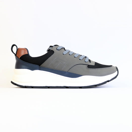 ΠΡΟΣΦΟΡΑ GREY-BLACK ΔΕΡΜΑΤΙΝΟ SNEAKER GREEN STEP (RS20231-1)