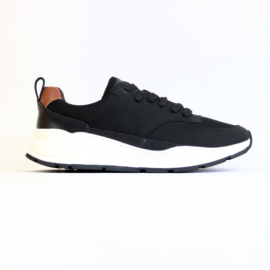 ΠΡΟΣΦΟΡΑ ΜΑΥΡΟ ΔΕΡΜΑΤΙΝΟ SNEAKER GREEN STEP (RS20231-1)