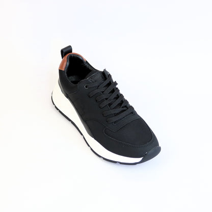 ΠΡΟΣΦΟΡΑ ΜΑΥΡΟ ΔΕΡΜΑΤΙΝΟ SNEAKER GREEN STEP (RS20231-1)