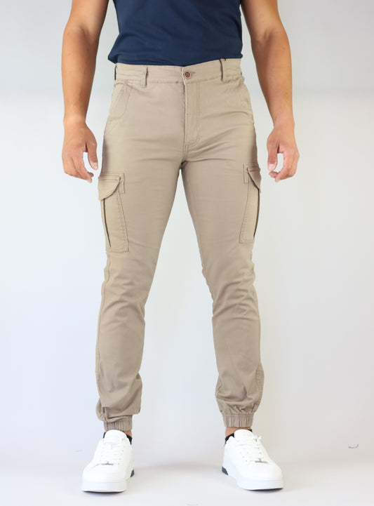 ΜΠΕΖ CARGO ΠΑΝΤΕΛΟΝΙ LEONARDO ΜΕ ΛΑΣΤΙΧΟ (0501015/D. BEIGE)