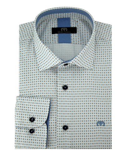 ΕΜΠΡΙΜΕ ΛΕΥΚΟ ΠΟΥΚΑΜΙΣΟ MAKIS TSELIOS REGULAR FIT (M1738.1)