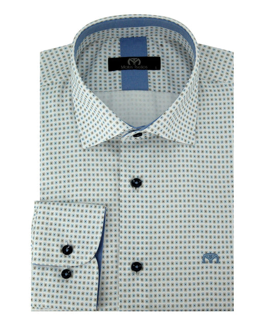 ΕΜΠΡΙΜΕ ΛΕΥΚΟ ΠΟΥΚΑΜΙΣΟ MAKIS TSELIOS REGULAR FIT (M1738.1)