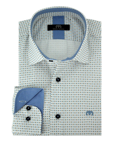 ΕΜΠΡΙΜΕ ΛΕΥΚΟ ΠΟΥΚΑΜΙΣΟ MAKIS TSELIOS REGULAR FIT (M1738.1)