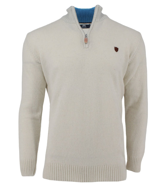 ΠΡΟΣΦΟΡΑ OFF WHITE ΠΛΕΚΤΗ ΜΠΟΥΖΑ ΜΕ ZIP MAKIS TSELIOS (P5173.15)