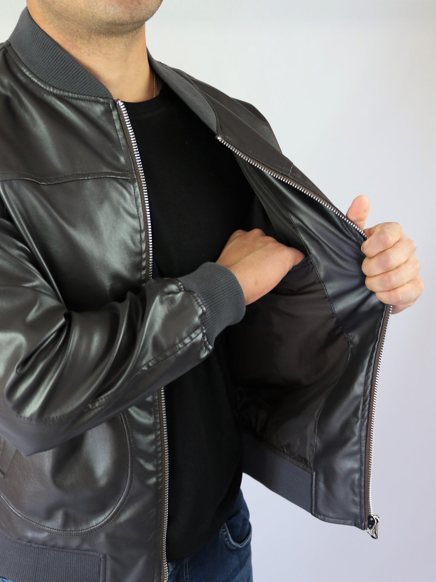 JACKET BOMBER BROWN NEW YORK (920513)